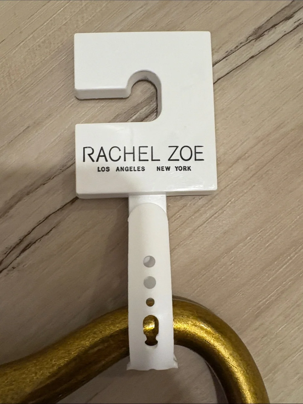 Rachel Zoe Metallic Gold Wall Hooks with Black Straps
